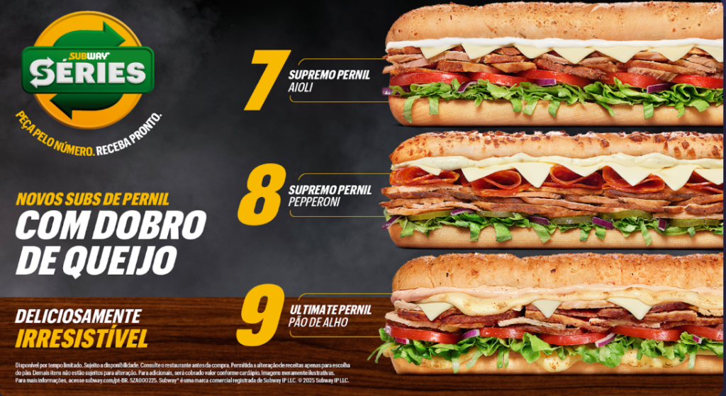 Subway® lança linha Séries Pernil com sanduíches inéditos e campanha ousada