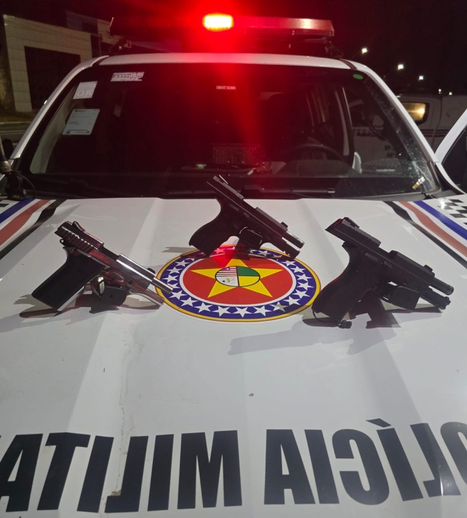 PM e Guarda Municipal apreendem armas durante Operação Raposa Segura