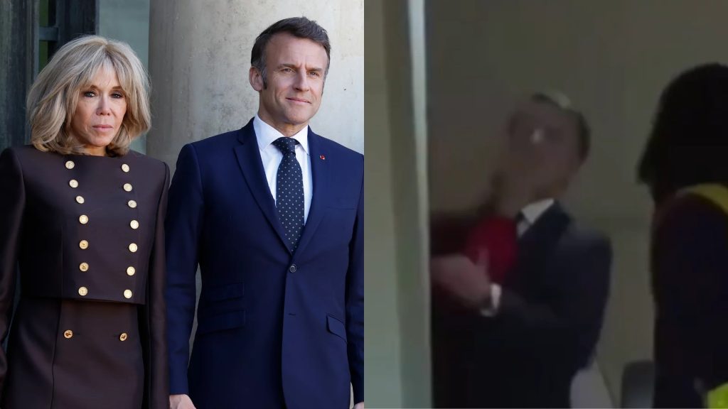 Macron recebe tapa e rumor sobre mensagens com atriz explode na imprensa
