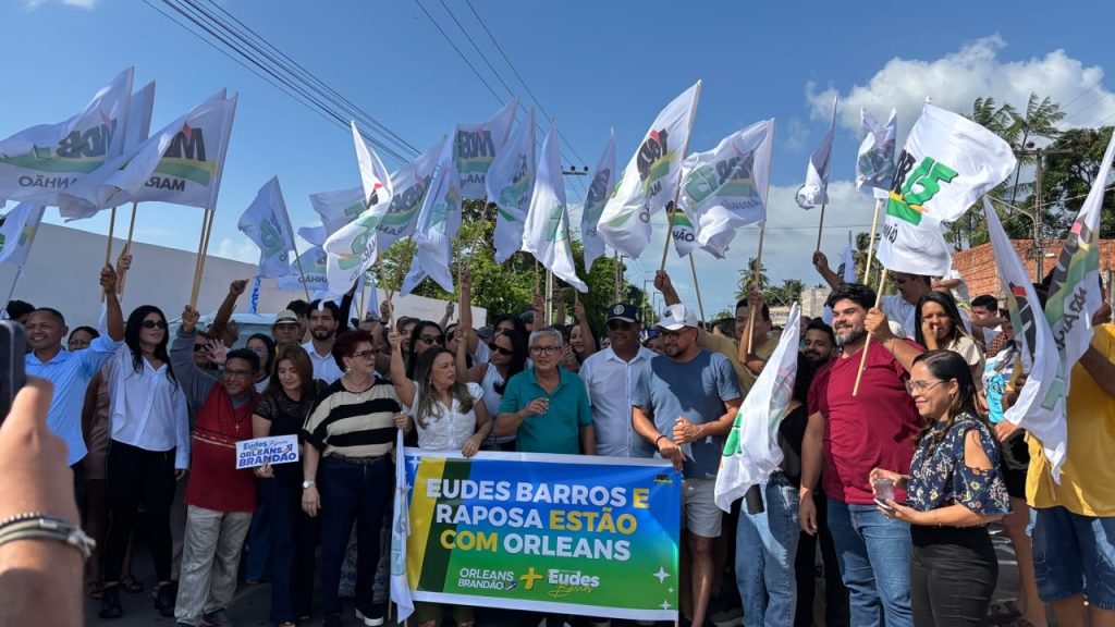 Eudes Barros mostra a força de Raposa em apoio à candidatura de Orleans Brandão