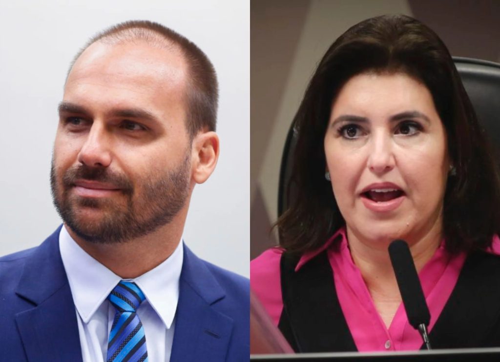 Eduardo Bolsonaro diz que Simone Tebet ‘se prostitui’ por cargos e candidata o chama de “covarde”