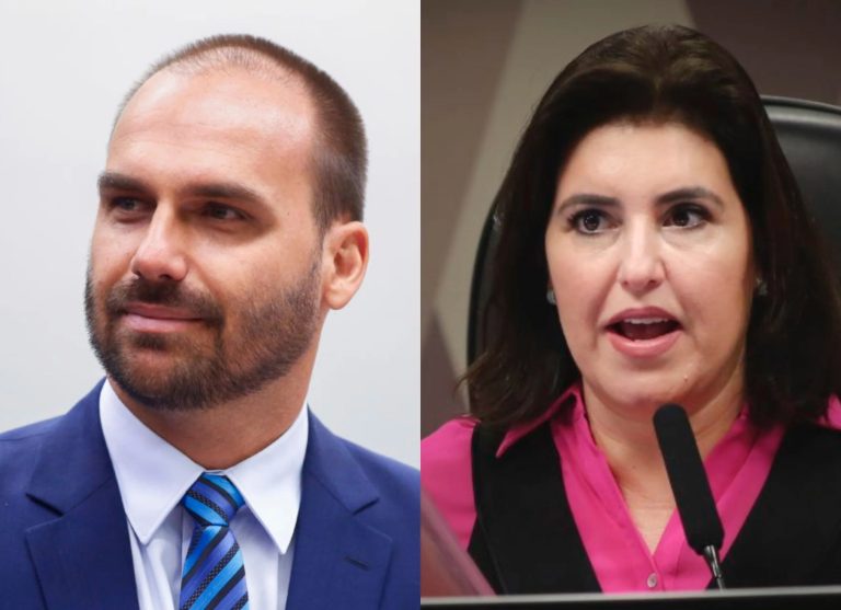 Eduardo Bolsonaro diz que Simone Tebet ‘se prostitui’ por cargos e candidata o chama de “covarde”